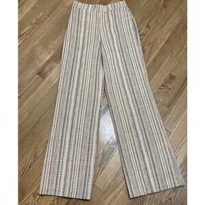 Trissi Vintage Pull On Textured Wide Leg Flare 70's retro Disco pants Women's 10